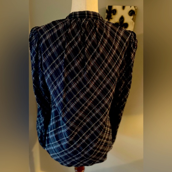 Veronica Beard’s Ashlynn plaid button up top! - Picture 2 of 4